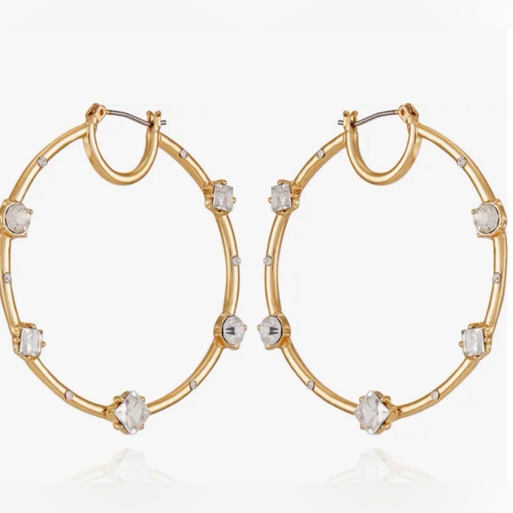 Vince Camuto Crystal Hoop Earrings - Picture 3 of 4
